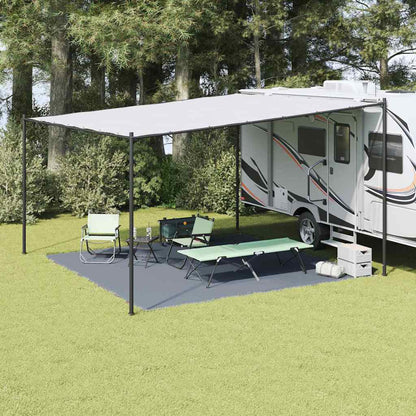 Tent Carpet Folding Blue and Grey 400 x 400 cm Polyethylene
