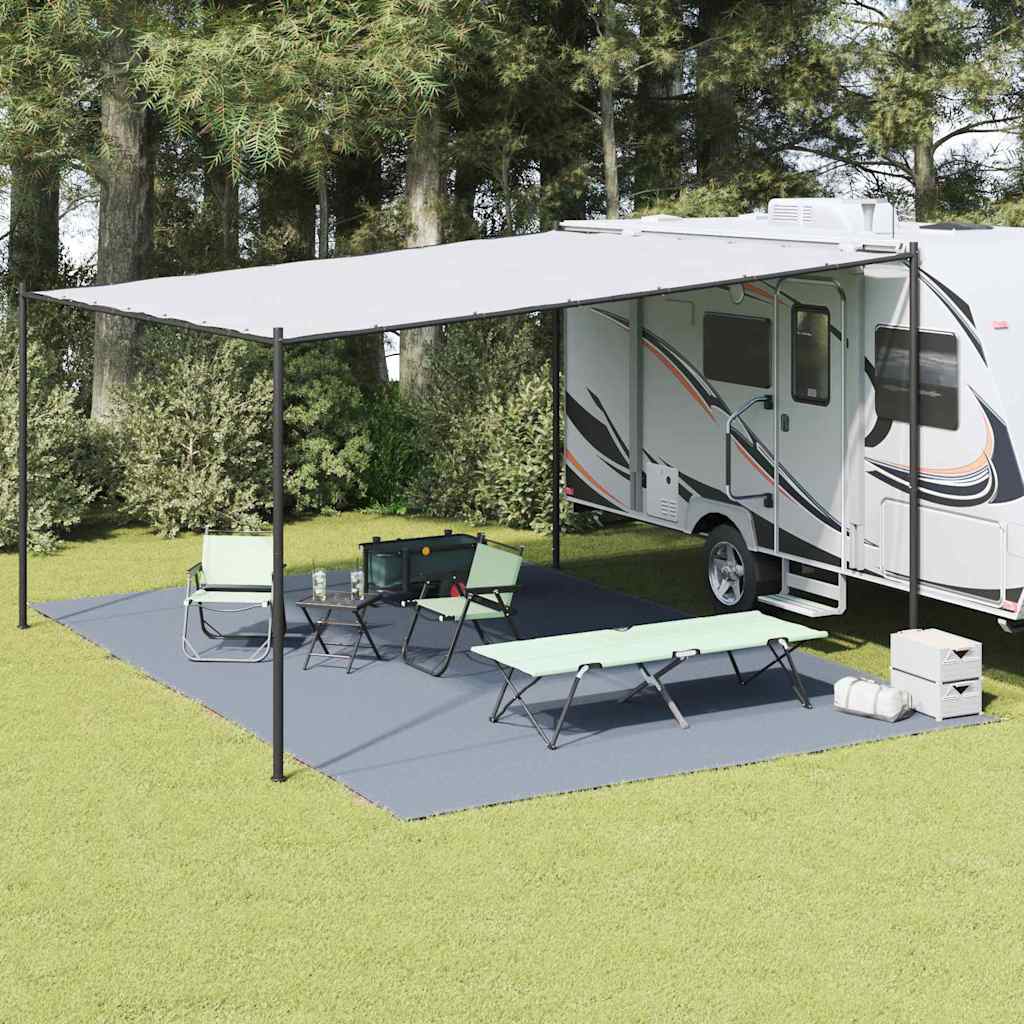 Tent Carpet Folding Blue and Grey 600 x 400 cm Polyethylene