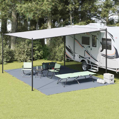Tent Carpet Folding Blue and Grey 600 x 400 cm Polyethylene