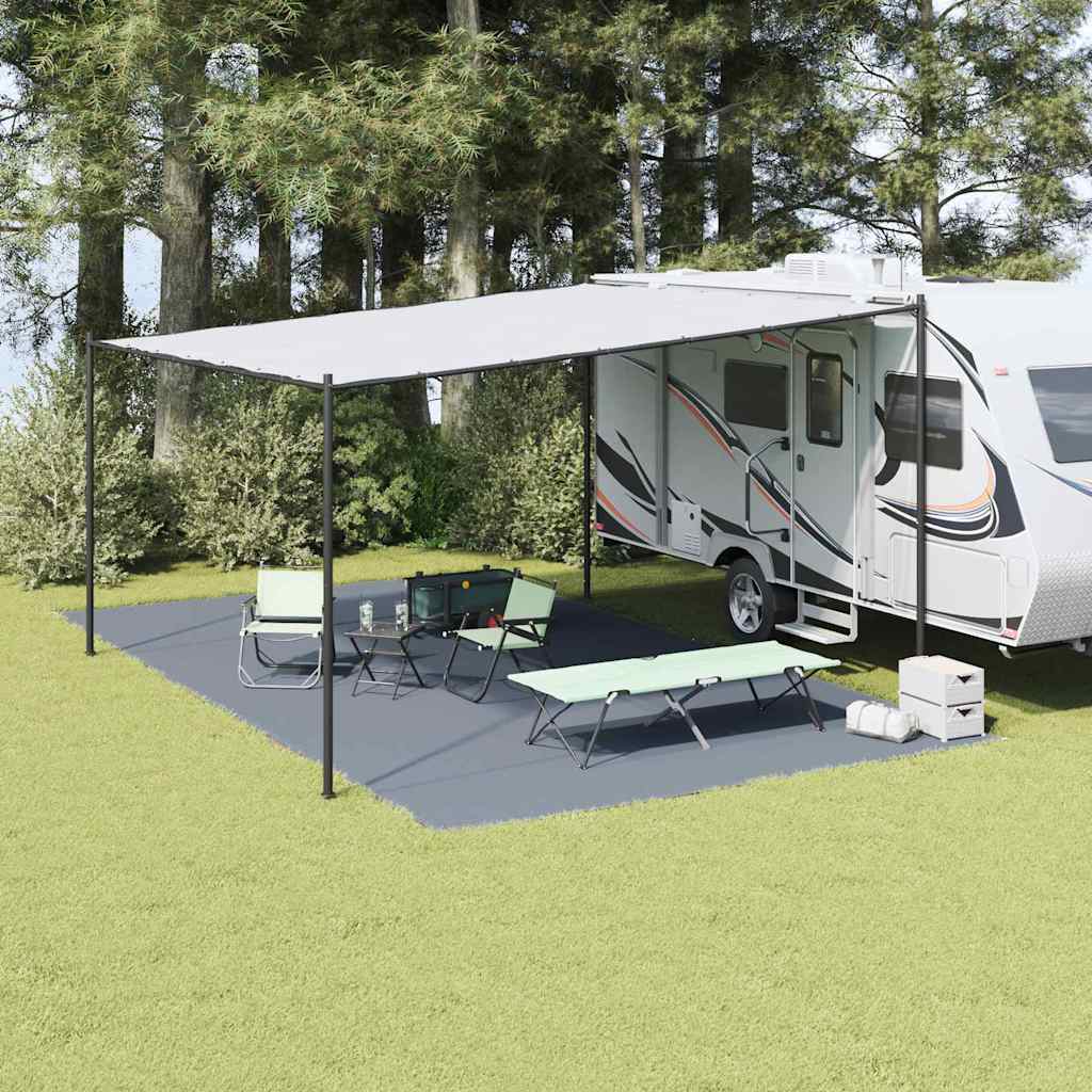 Tent Carpet Folding Blue and Grey 700 x 400 cm Polyethylene