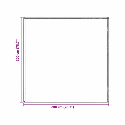 Tent Carpet Folding Manual Light Grey 200 x 200 cm Polyethylene