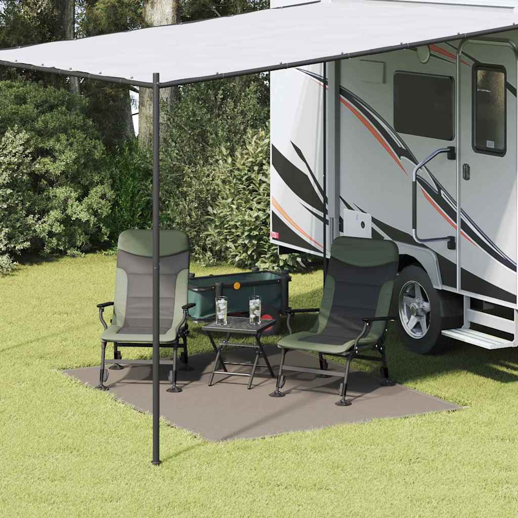 Tent Carpet Folding Manual Light Grey 200 x 250 cm Polyethylene