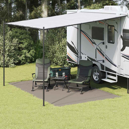 Tent Carpet Folding Manual Light Grey 400 x 250 cm Polyethylene