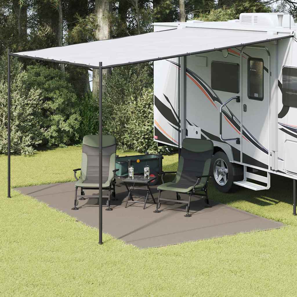 Tent Carpet Folding Manual Light Grey 450 x 250 cm Polyethylene
