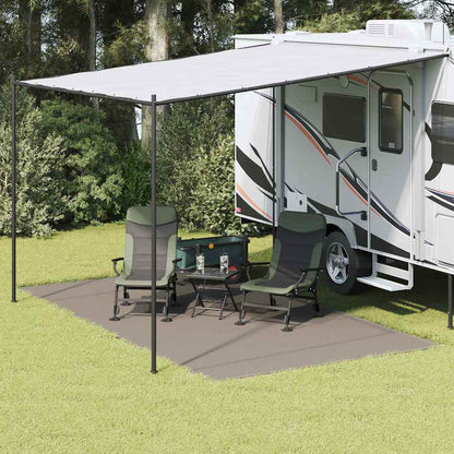 Tent Carpet Folding Manual Light Grey 450 x 250 cm Polyethylene