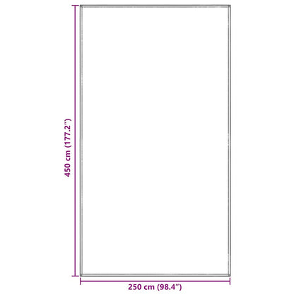 Tent Carpet Folding Manual Light Grey 450 x 250 cm Polyethylene