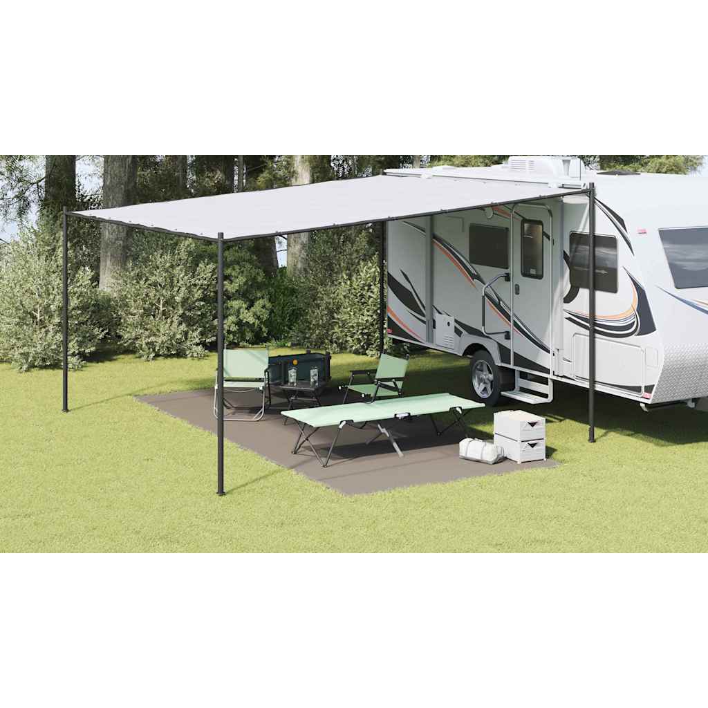 Tent Carpet Folding Manual Light Grey 550 x 250 cm Polyethylene