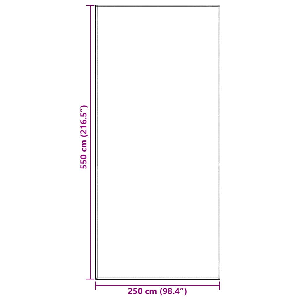 Tent Carpet Folding Manual Light Grey 550 x 250 cm Polyethylene
