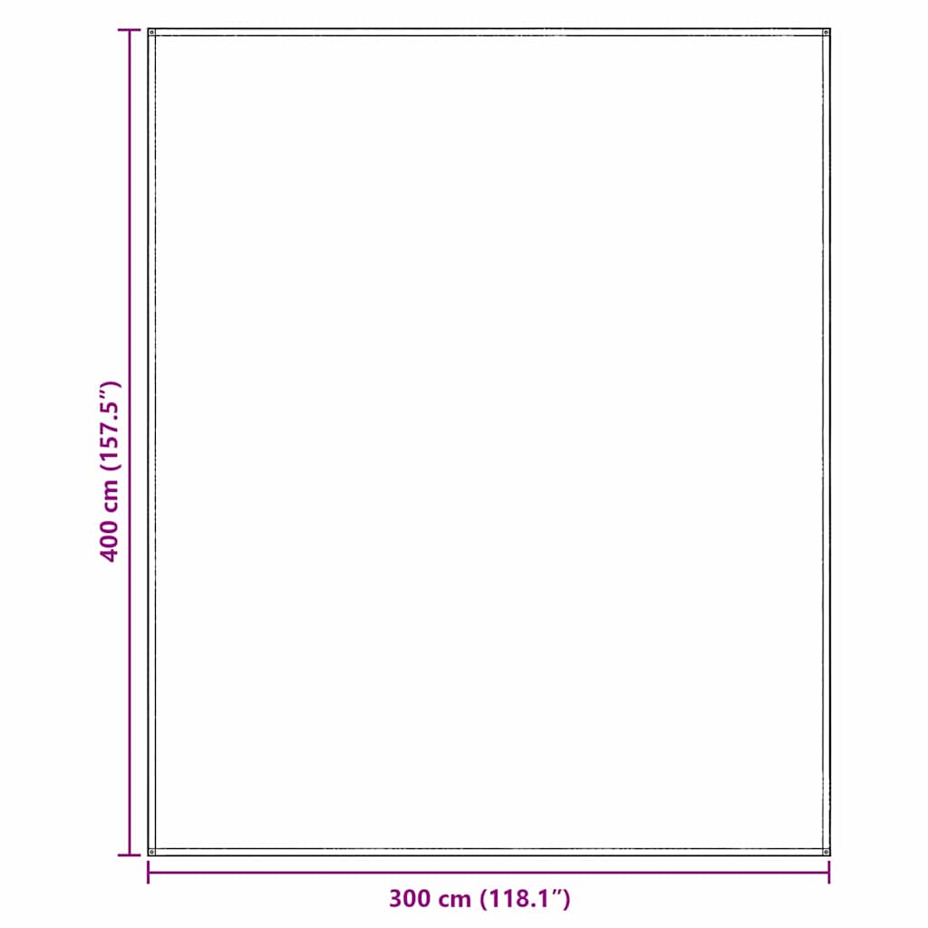 Tent Carpet Folding Manual Light Grey 400 x 300 cm Polyethylene