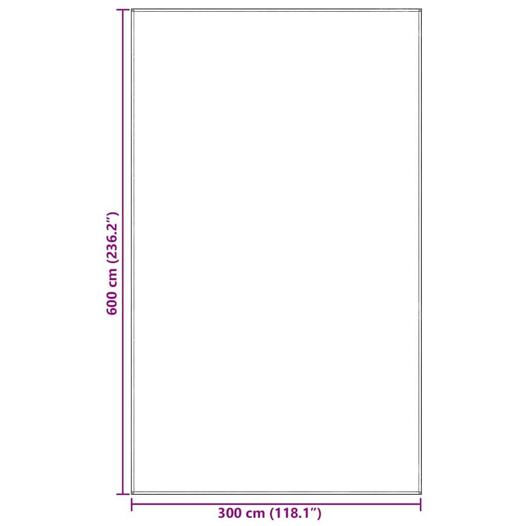 Tent Carpet Folding Manual Light Grey 600 x 300 cm Polyethylene
