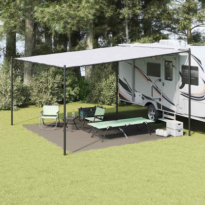 Tent Carpet Folding Manual Light Grey 400 x 400 cm Polyethylene