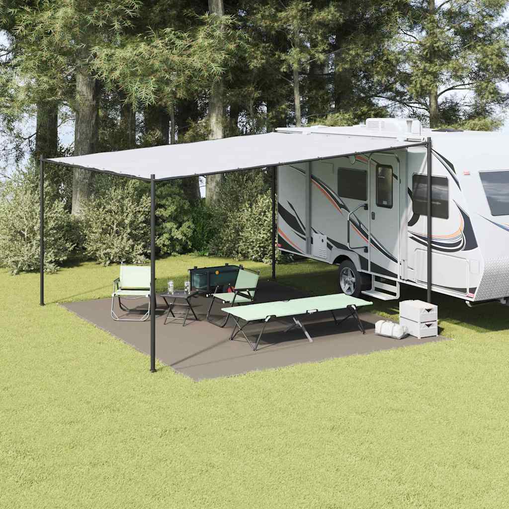 Tent Carpet Folding Manual Light Grey 500 x 400 cm Polyethylene