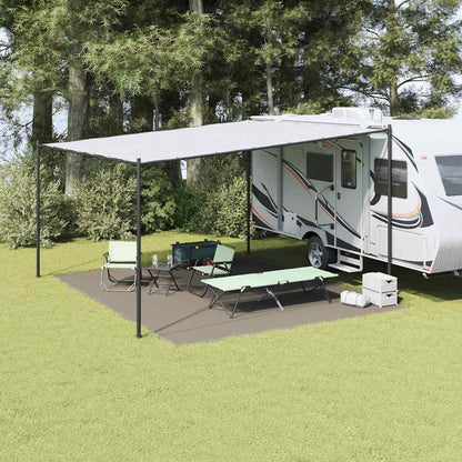 Tent Carpet Folding Manual Light Grey 500 x 400 cm Polyethylene