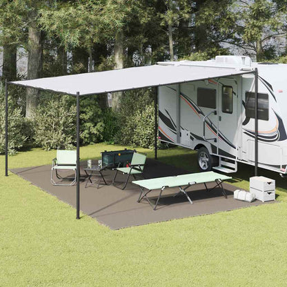 Tent Carpet Folding Manual Light Grey 600 x 400 cm Polyethylene