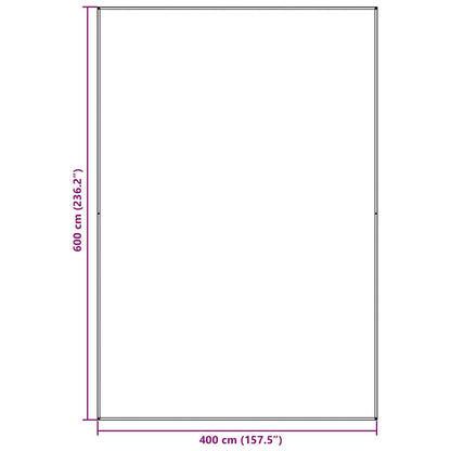 Tent Carpet Folding Manual Light Grey 600 x 400 cm Polyethylene