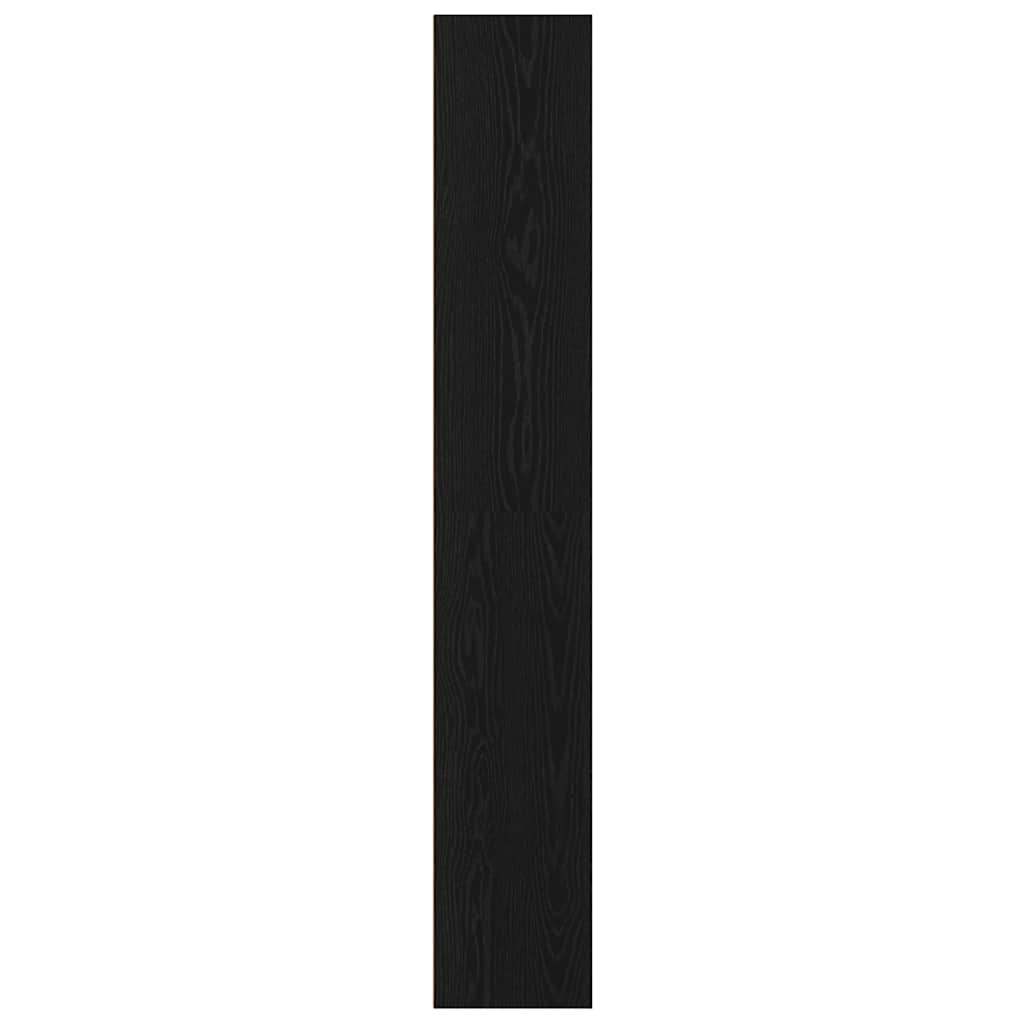 Book Cabinet Black Oak 80x30x189 cm Engineered Wood