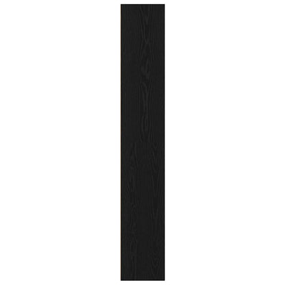 Book Cabinet Black Oak 80x30x189 cm Engineered Wood
