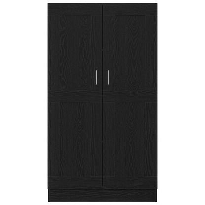 Book Cabinet Black Oak 82.5 x 30.5 x 150 cm Engineered Wood