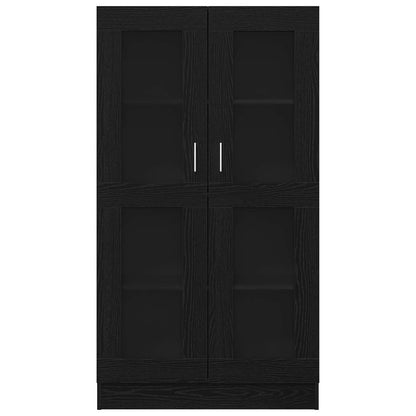 Book Cabinet Black Oak 82.5 x 30.5 x 150 cm Engineered Wood
