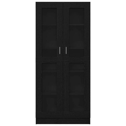 Book Cabinet Black oak 82.5 x 30.5 x 185 cm Engineered Wood