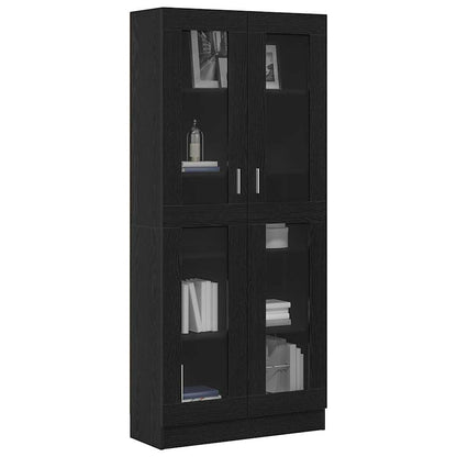 Book Cabinet Black oak 82.5 x 30.5 x 185 cm Engineered Wood