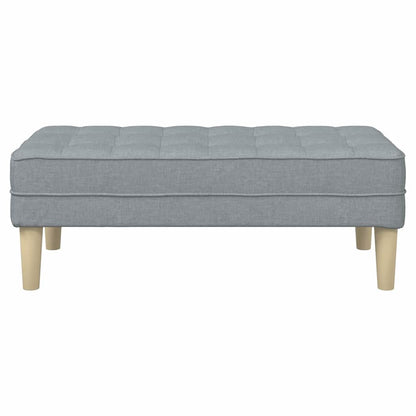 Bench with Cushion Light Grey 44.49 x 22.44 x 15.35 in Fabric