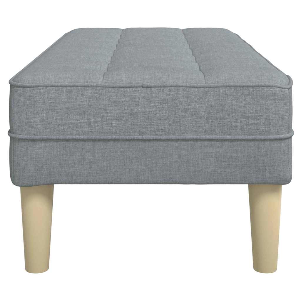 Bench with Cushion Light Grey 44.49 x 22.44 x 15.35 in Fabric