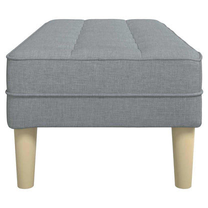Bench with Cushion Light Grey 44.49 x 22.44 x 15.35 in Fabric