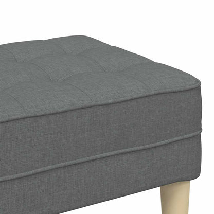 Bench with Cushion Dark Grey 44.49 x 22.44 x 15.35 in Fabric
