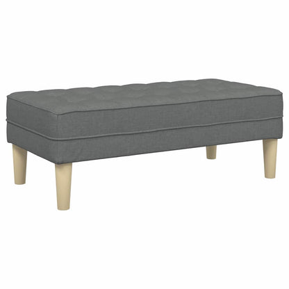 Bench with Cushion Dark Grey 44.49 x 22.44 x 15.35 in Fabric