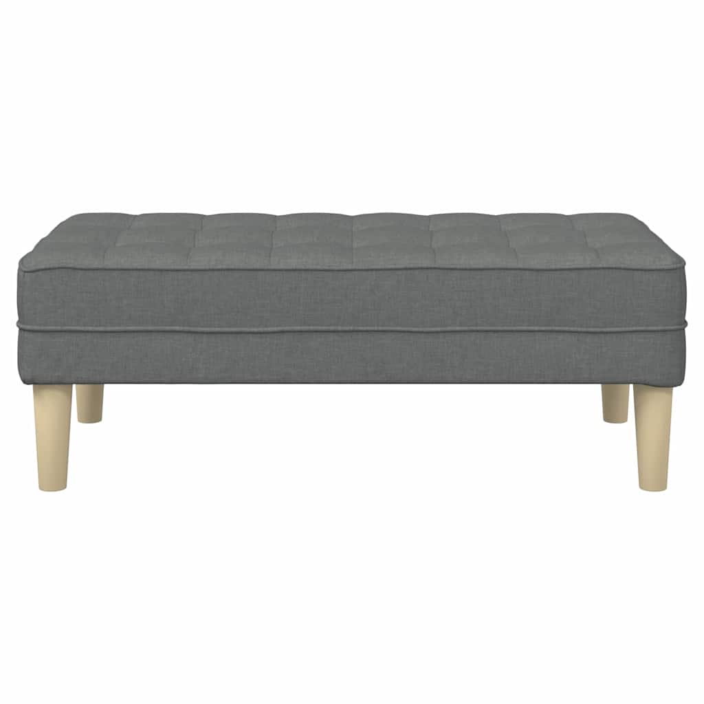 Bench with Cushion Dark Grey 44.49 x 22.44 x 15.35 in Fabric