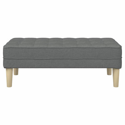 Bench with Cushion Dark Grey 44.49 x 22.44 x 15.35 in Fabric