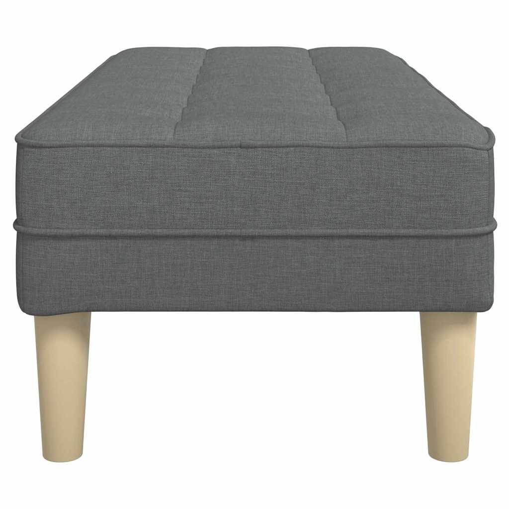 Bench with Cushion Dark Grey 44.49 x 22.44 x 15.35 in Fabric
