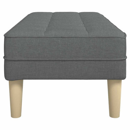 Bench with Cushion Dark Grey 44.49 x 22.44 x 15.35 in Fabric