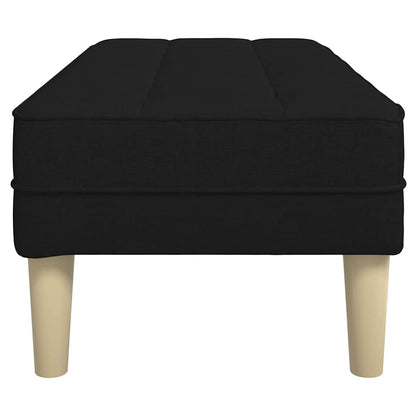 Bench with Cushion Black 44.49 x 22.44 x 15.35 in Fabric