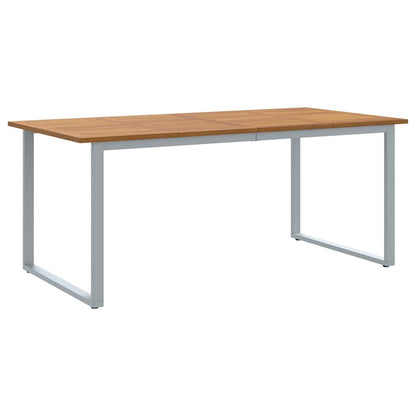 Garden Table Grey 180 x 90 x 75 cm Solid Acacia Wood