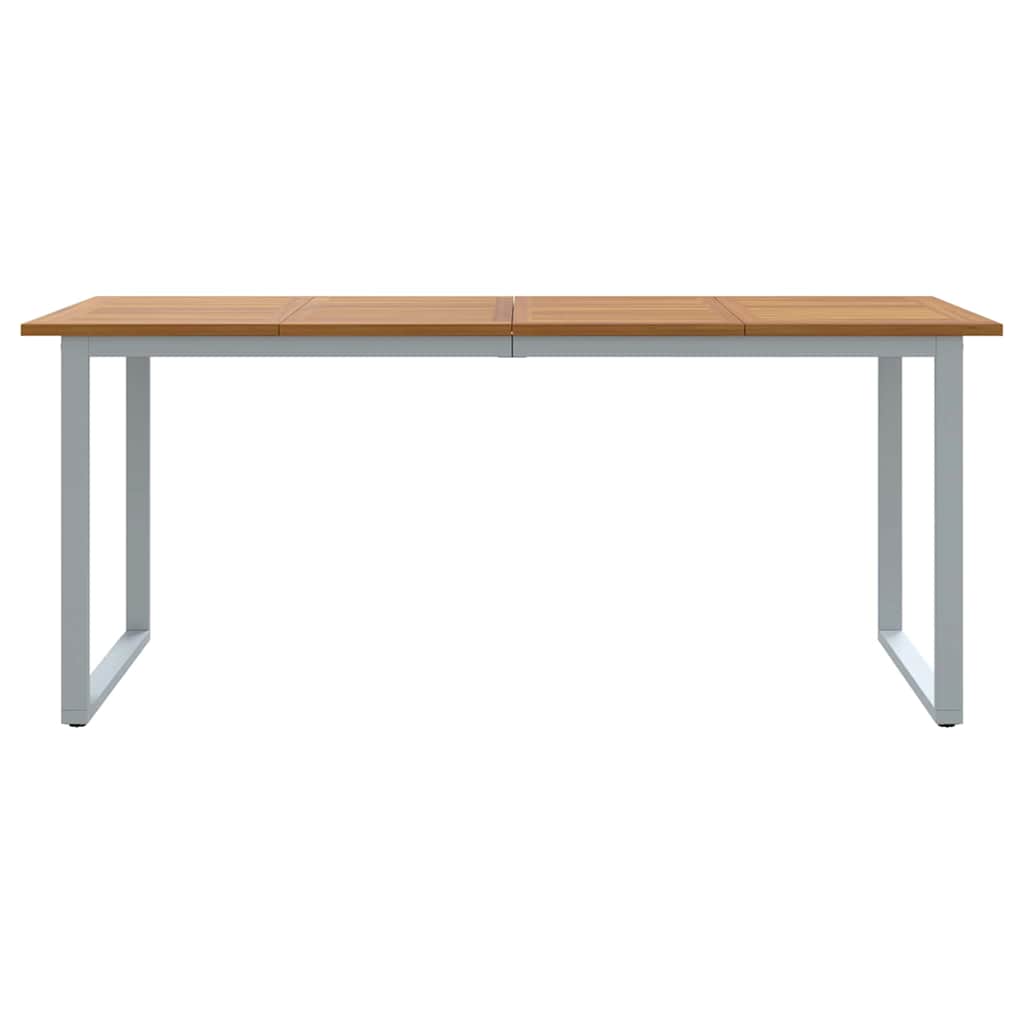 Garden Table Grey 180 x 90 x 75 cm Solid Acacia Wood