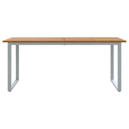 Garden Table Grey 180 x 90 x 75 cm Solid Acacia Wood