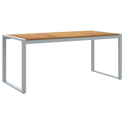 Garden Table Grey 180 x 90 x 75 cm Solid Acacia Wood