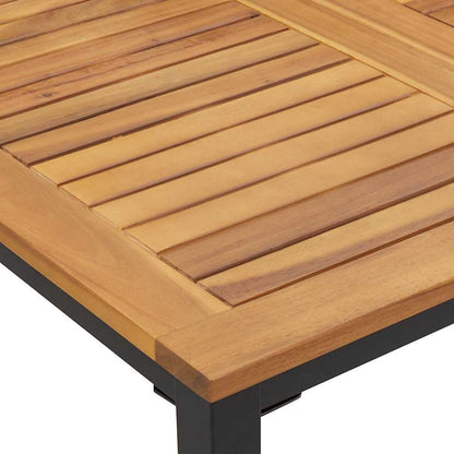 Outdoor Table Natural and Black 180 x 90 x 75 cm
