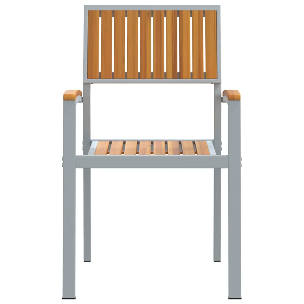 Stacking Chair 4 pcs Brown 56 x 57 x 87 cm Solid Acacia Wood