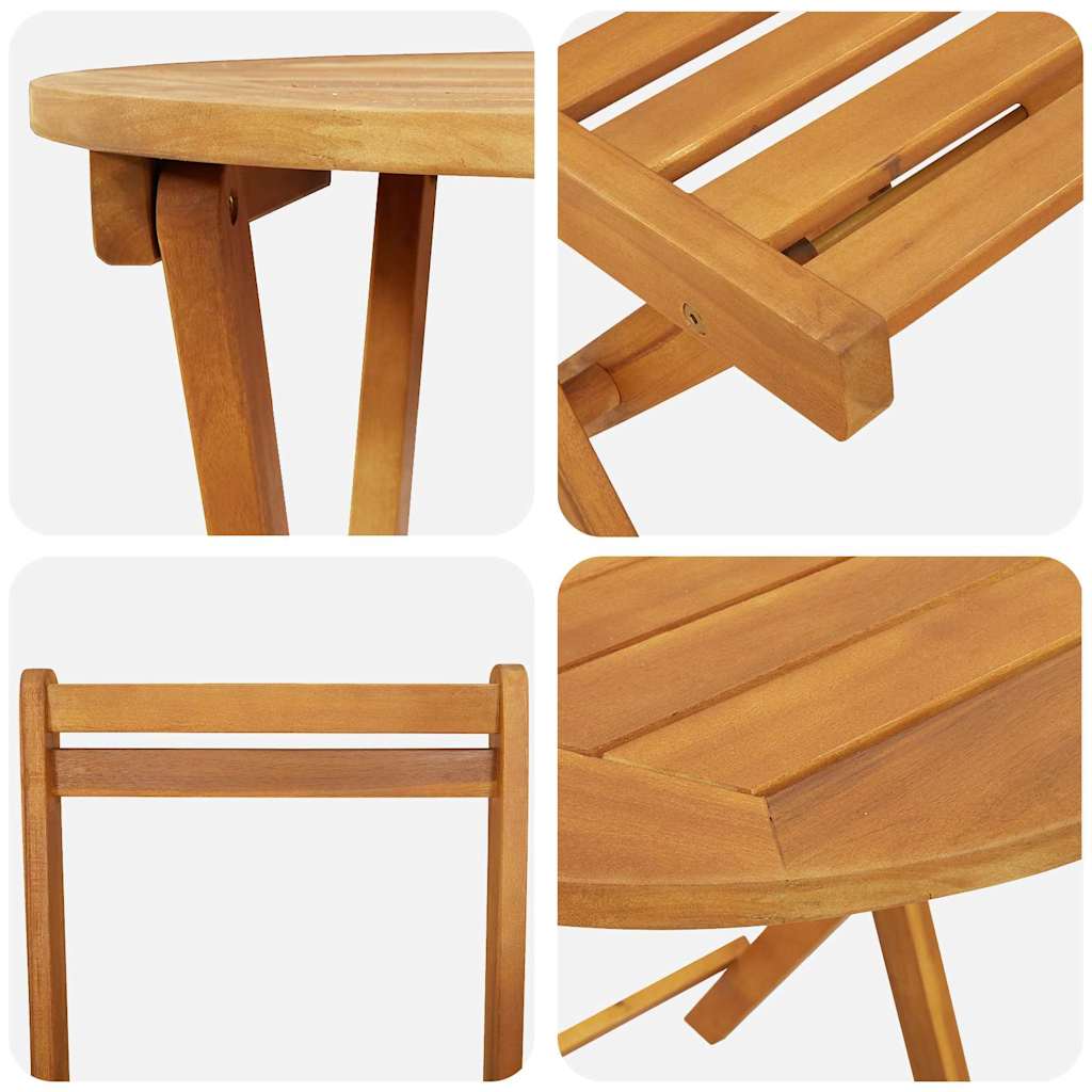 Garden Dining Set 3 pcs Oil Natural Solid Acacia Wood