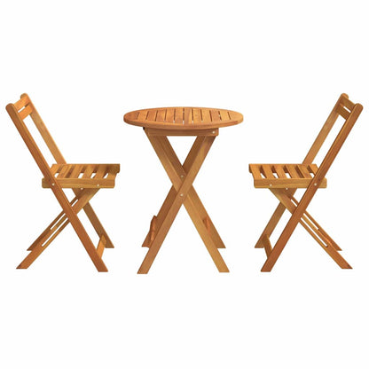Garden Dining Set 3 pcs Oil Natural Solid Acacia Wood