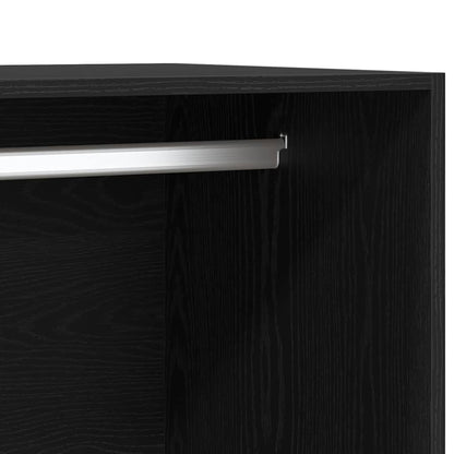 Wardrobe with Shelf Black oak 100 x 50 x 200 cm Engineered wood