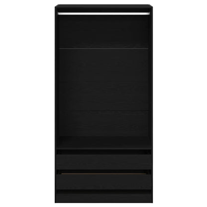 Wardrobe with Shelf Black oak 100 x 50 x 200 cm Engineered wood