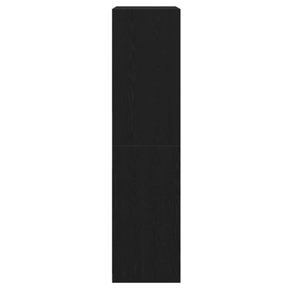 Wardrobe with Shelf Black oak 100 x 50 x 200 cm Engineered wood