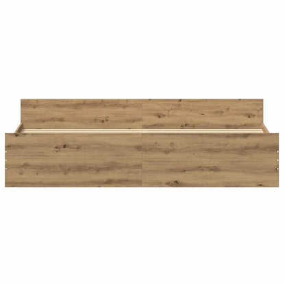 Bed Frame Artisan oak 200 x 200 cm Engineered wood