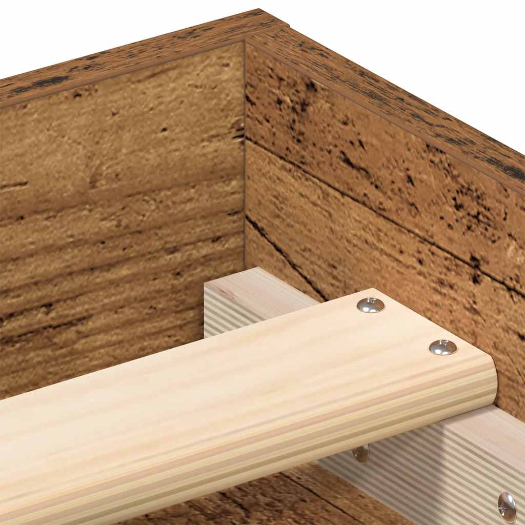 Bed Frame without Mattress Old Wood 150x200 cm Engineered Wood