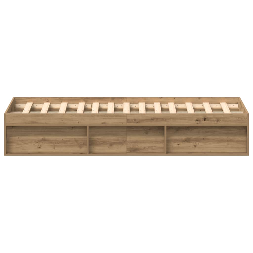 Bed Frame without Mattress Artisan Oak 150x200 cm Engineered Wood