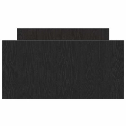 Bed Frame Black Oak 203 x 103 x 50 cm Engineered Wood